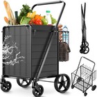 Heavy-duty Jumbo Grocery Cart  330lbs Capacity  Upgraded Shopping Trolley