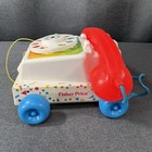 Vtg 1961 Fisher Price Chatter Phone  747 Telephone Pull Toy With Moving Eyes