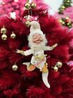 Christmas Leprechaun Elf Fairy Doll Gold 12  Shelf Sitter Posable Ornament New