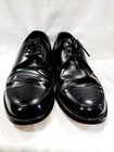 Jc Penny Black Leather Oxford Vintage Plain Shoe Lace Dress Shoes Men 8 D b Used