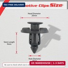 Otuayauto 100pcs Push Type Retainer Bumper Clips  8mm Fender Liner Clips Replace