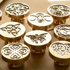 Celtic Kont Seal Wax Stamp With 6 Patterns Removable Brass Heads   1 Wooden Hilt