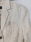 Talbots Linen Blazer Women s Size 4 Tan Neutral Unlined Career Minimalist
