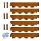 6-inch Corten Steel Landscape Edgings 6 Pcs Heavy Metal Edges For Outdoor Garden
