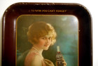 Orig 1920 s Flapper Girl Nugrape Soda Pop Serving Tray American Art Works Ohio