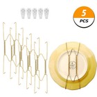 5pcs Plate Spring Flexible Wire Wall Display Hangers Holder Hanging Plate Stands