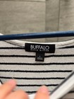 Buffalo David Bitton White And Black Striped Short Sleeve Tee