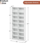 Dvd Storage Tower 16 Shelf Media Rack Adjustable Cd Bookcase Organizer