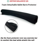 Ballet Barre Foam Pad Zipper Cover Protector Cushion Pilates Dance Studio