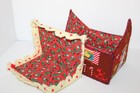 Handmade Christmas Gingerbread House Basket Plastic Canvas Yarn Holiday Decor
