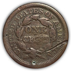 1850 Braided Hair Large Cent Very Good Vg Coin  Damage  24981