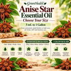 Anise Star Essential Oil 100  Pure 5ml-1gallon Free Shipping