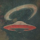 Vintage Ufo Space Wall Art  Alien Warp Blackhole Cosmic Decor  Sci-fi Uap Poster