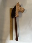 Vintage Paper Mache Horse Head On Stick 18   