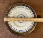 Sterling Rimmed Lenox Fairmount T-3  -  9 3 4  Porcelain Plate  Flower Motif