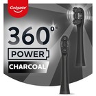 Colgate 360 Power Charcoal Replacement Toothbrush 2 Soft Refills  Black