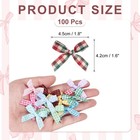 100 Pcs Mini Gingham Ribbon Bows 1 8 Inch Satin Ribbon Bows  Red Green Khaki