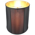 12x14x15 Black Fabric Drum Lamp Shade With Gold Liner Black