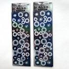 2 Black Holographic Glitter Bubble Sticker Sheets Junk Journal Scrapbooking