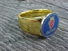 Saab Gold Chrome Ring Size  13 Nos Unique Logo Hi-quality