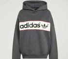 Mens Adidas Originals Trefoil Block Hoodie Sweatshirt M-2xl Black Lf3019