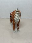 Vintage Westland Call Of The Wolf Wild Tribal Aztec Native Figurine Orange