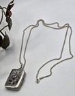 Antique Sterling  Vinaigrette Box Pendant Necklace Birmingham 1840 Hallmark 30 