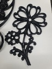 Vintage Plastic Butterfly Set 12  Flower 8  Boho Retro Set Paintable 1970s 