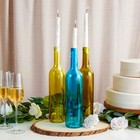 6 Pack Decorative Colored Wine Bottles For Home Decor  750ml  6 Assorted Colors