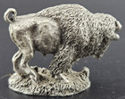 Vintage 1990 Hudson Fine Pewter American Bison  buffalo  Figurine 5532
