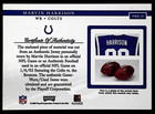 2002 Playoff Piece Of The Game  pog-39 Marvin Harrison Worn Used Jersey 1 6 02