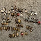 56x Antique   Vintage Working Keys Padlocks Lot W  Keys  Brass steel Hardened