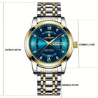 Stylish Men Business Luminous  Dual Date Watch Stainless Steel Quartz Watch Blue