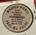 1968 Seaford New York - 5 Nostalgic Wooden Nickels   Free Shipping