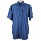 Drake Dpf Performance Men s Fishing Shirt Mesh Paneled  Button Down Short Sleeve