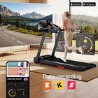 Robore P9 Folding Treadmill 2 5hp brushless 7 5mph heart Rate Sensor home Office