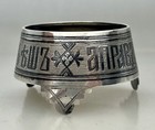 Russian Niello 84 Silver Open Salt Cellar -  95486