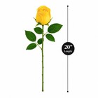20  Artificial Faux Silk Yellow Rose Stem For Home Wedding Decor