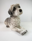 Vintage Large 13  Puppy Statue   Universal Statuary Corp   Terrier Brown Eyes