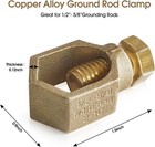Ground Copper Clamp  Great For 1 2   - 5 8       Grounding Rods  2  1 2  -5 8    Cp58
