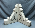 Pair Antique Shabby Victorian Wood Corbels Gingerbread Vtg Old Chic 1142-23b