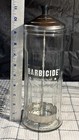 Vintage  Barbicide Barbers Disinfectant Glass Jar W  Metal Lid And Insert Salon