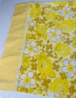 Vtg 60s Dan River Mod Hippy Daisy Flower Power White yellow Roses Std Pillowcase