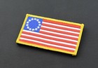 Betsy Ross American Flag Embroidered Morale Patch Hook   Loop 