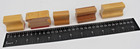 5x Wooden Blank Ink Stamp Block With Cushion Misc  Sizes