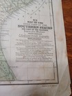 1860s Antique Map Of Southern States By S  Augustus Mitchell     Original Jrrts