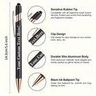 Zenvix 8 Pack Personalized Engraved Metal Ballpoint Stylus Pens Custom Name Gift