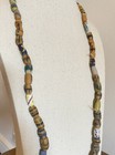 Vintage 32  Multicolored African Trade Beads Glass Bone Stone Inlay Ornate