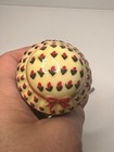 Vtg Porcelain Hinged Trinket Box Raspberry Jam Jar Of Preserves Fruit Jelly