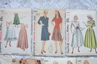 Lot Of 7 Vintage 1940s Simplicity Women s Dress Patterns Sz 14 Cut complete